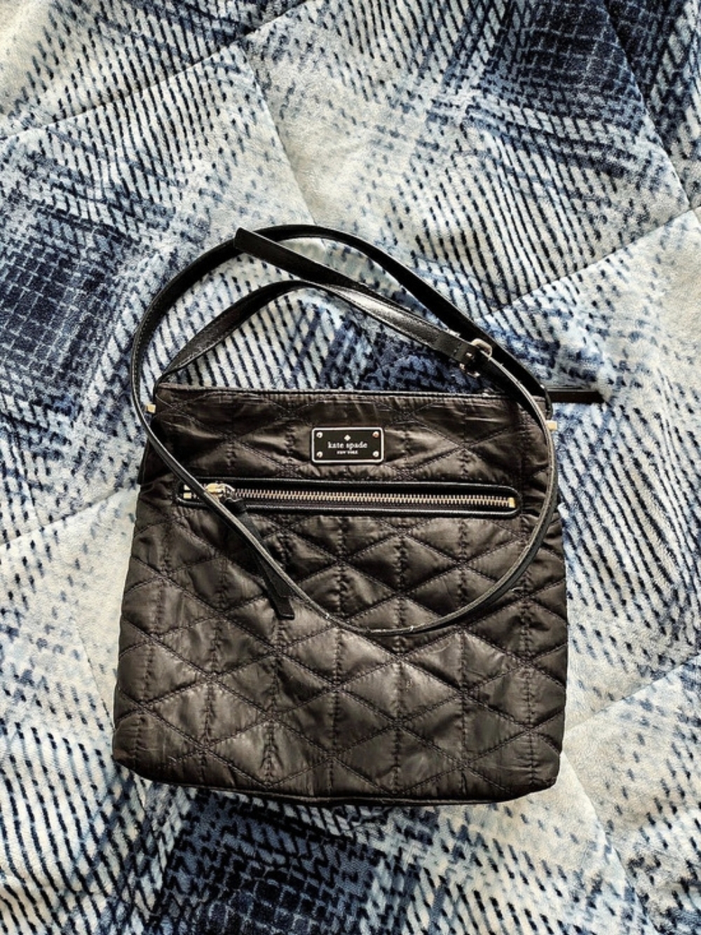 Kate Spade Quilted Crossbody Bag in Black